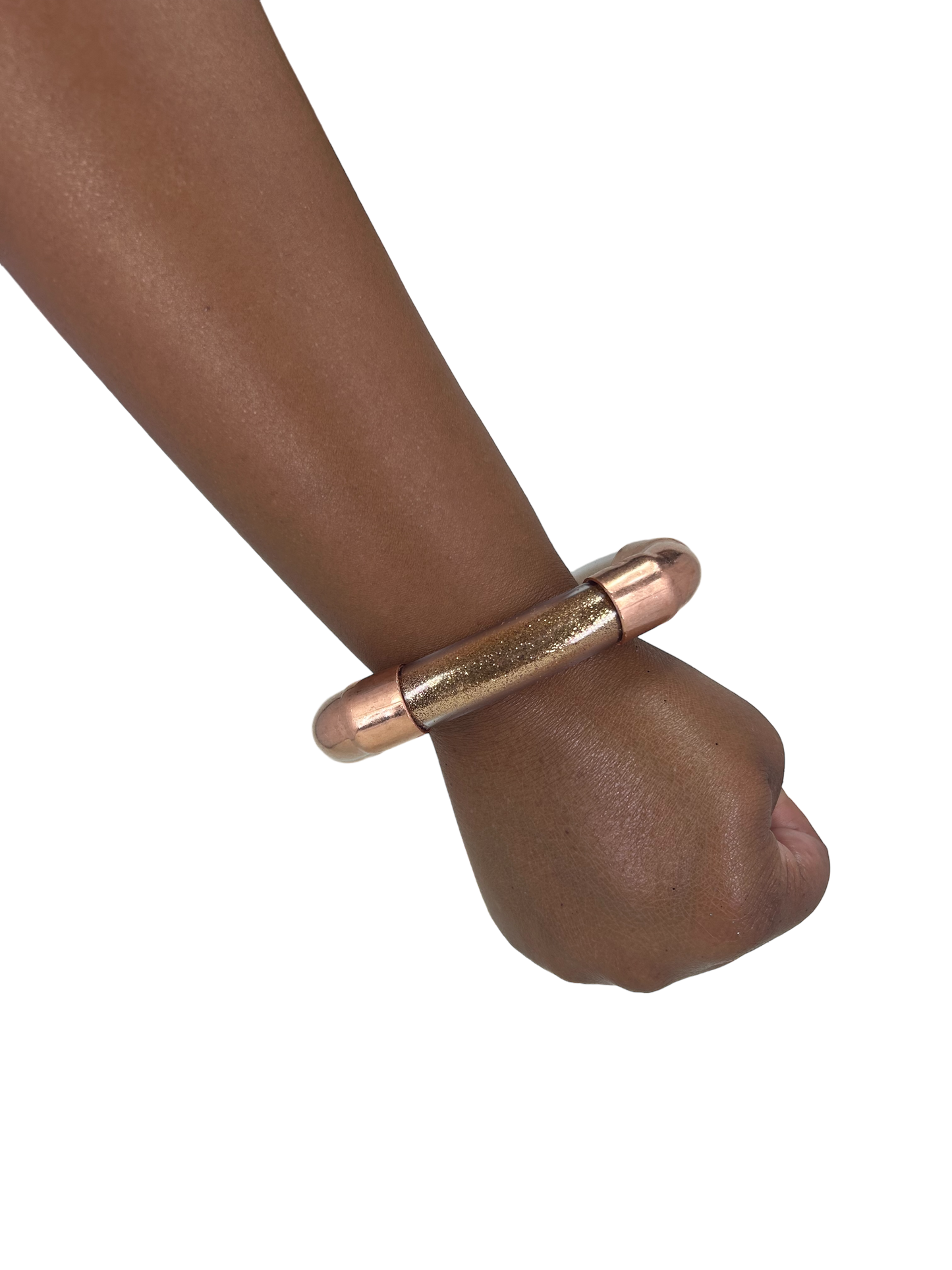 Shimmering Trinity Inclusion Bangle in Gold