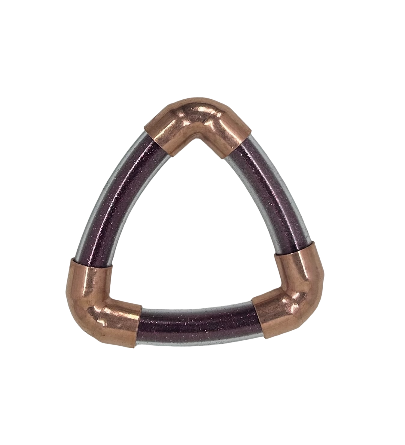 Shimmering Trinity Inclusion Bangle in Dark Magenta