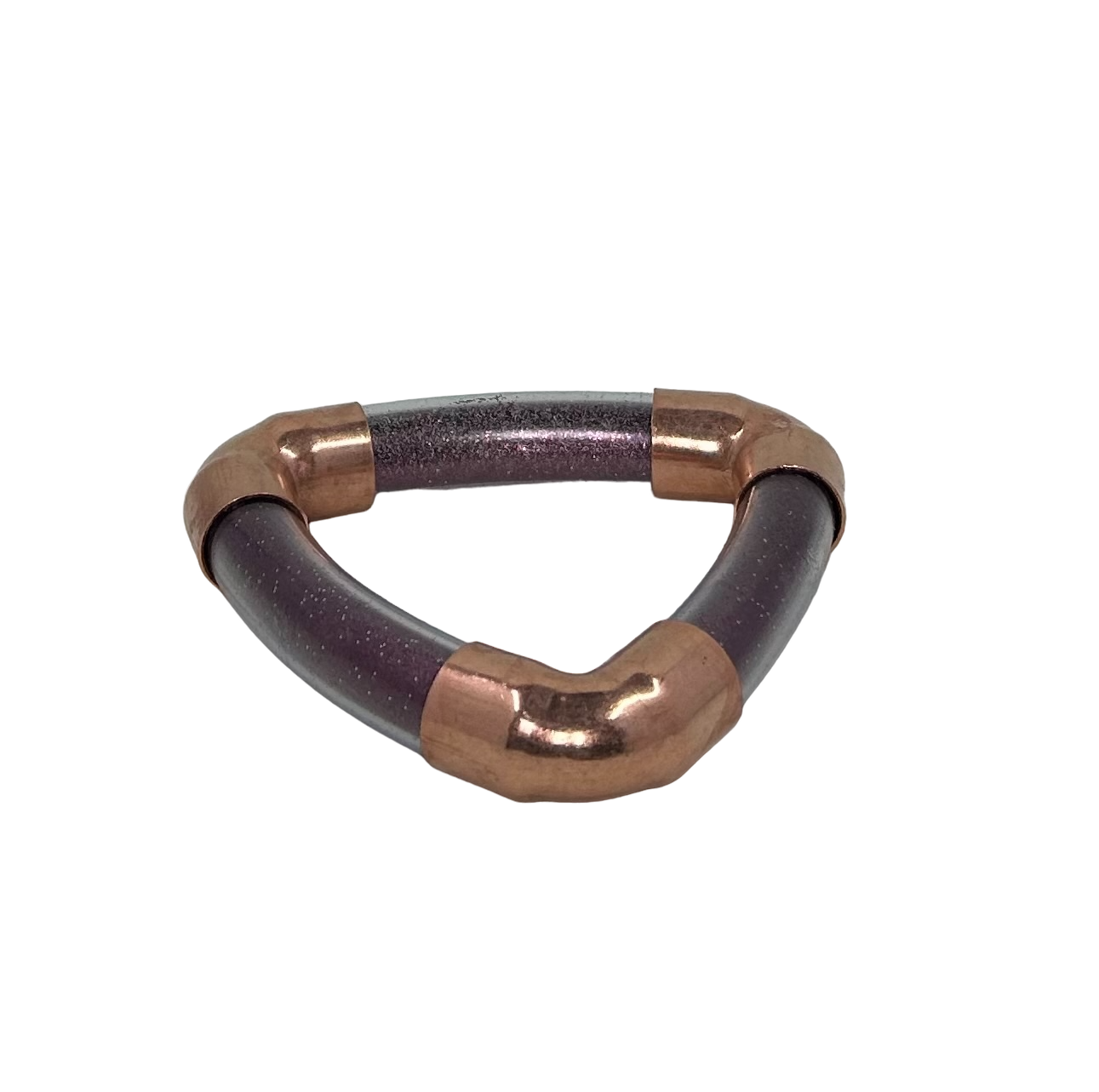 Shimmering Trinity Inclusion Bangle in Dark Magenta