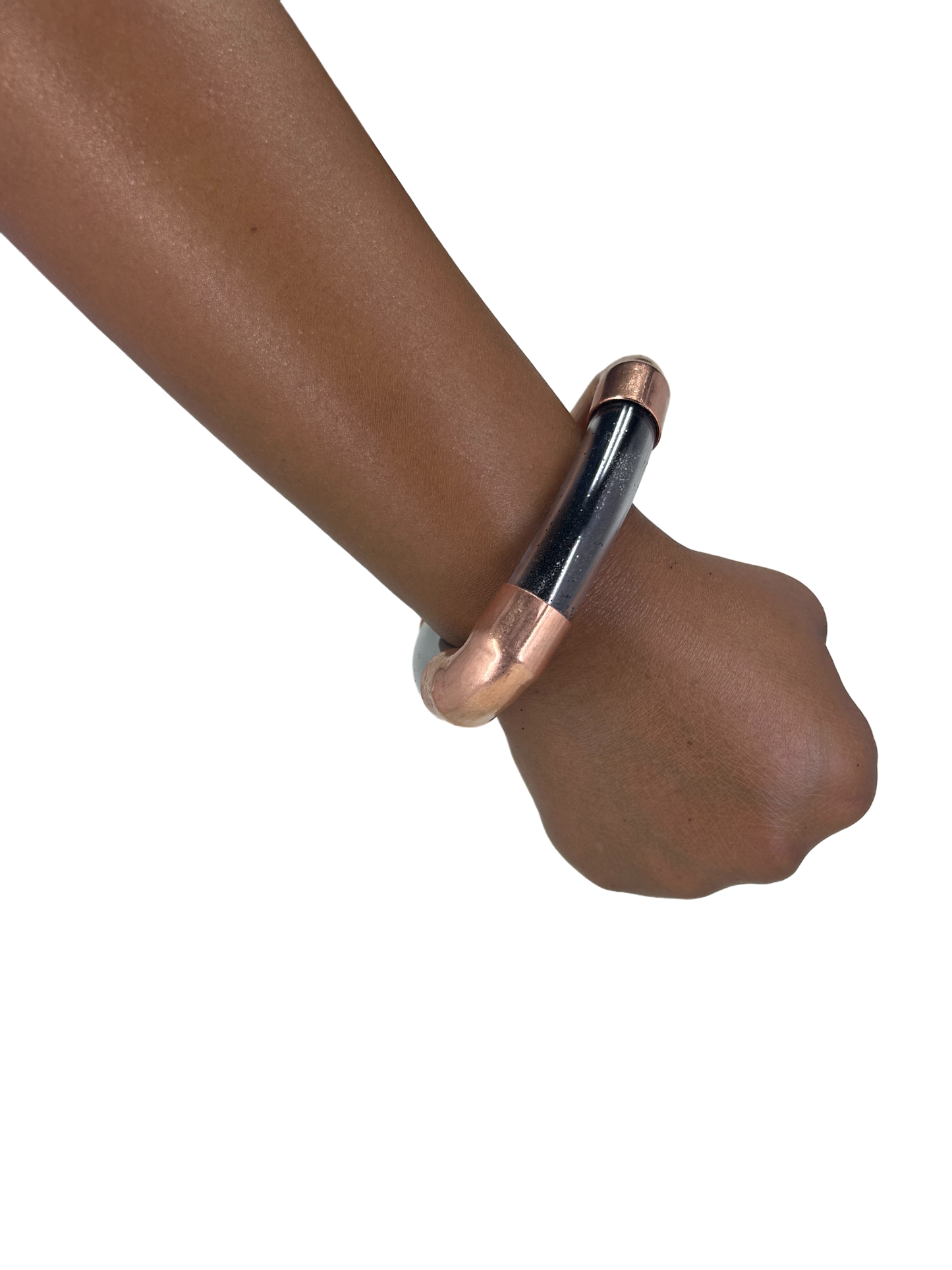 Shimmering Trinity Inclusion Bangle in Black