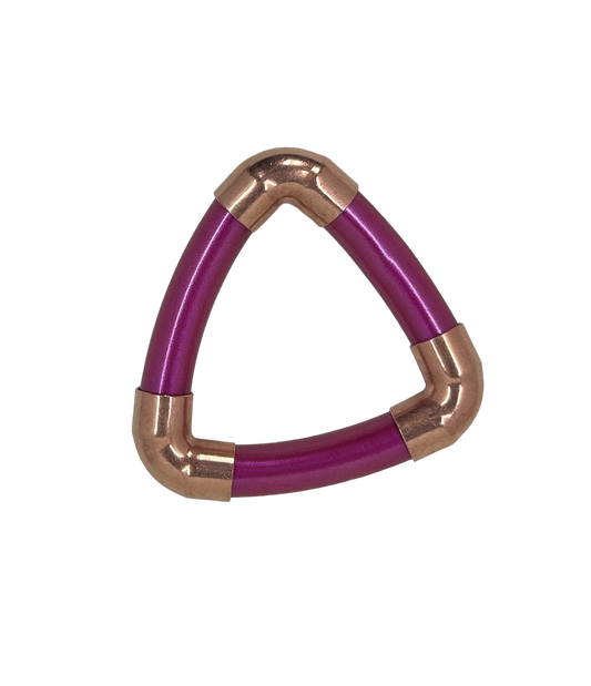 Inclusion Trinity Bangle in Magenta