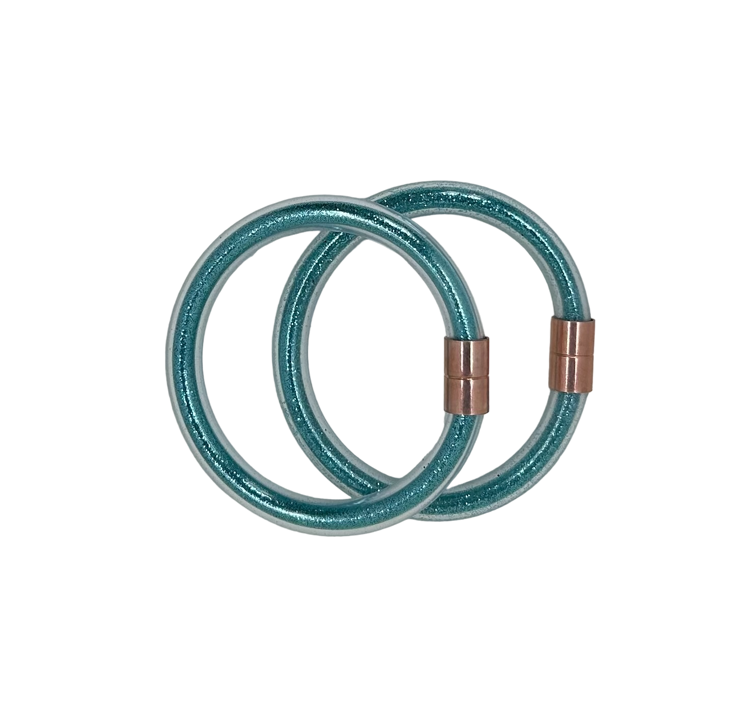 Shimmering Demi Inclusion Bangle Teal WHOLESALE ONLY