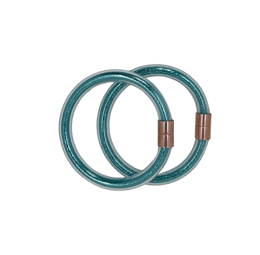 Shimmering Demi Inclusion Bangle Teal