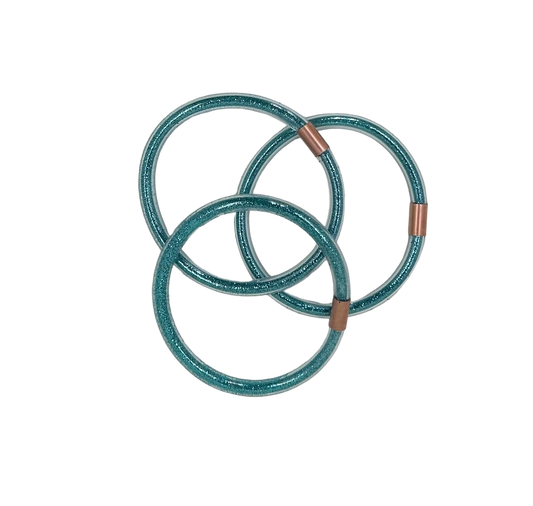 Shimmering Mini Inclusion Bangle Teal