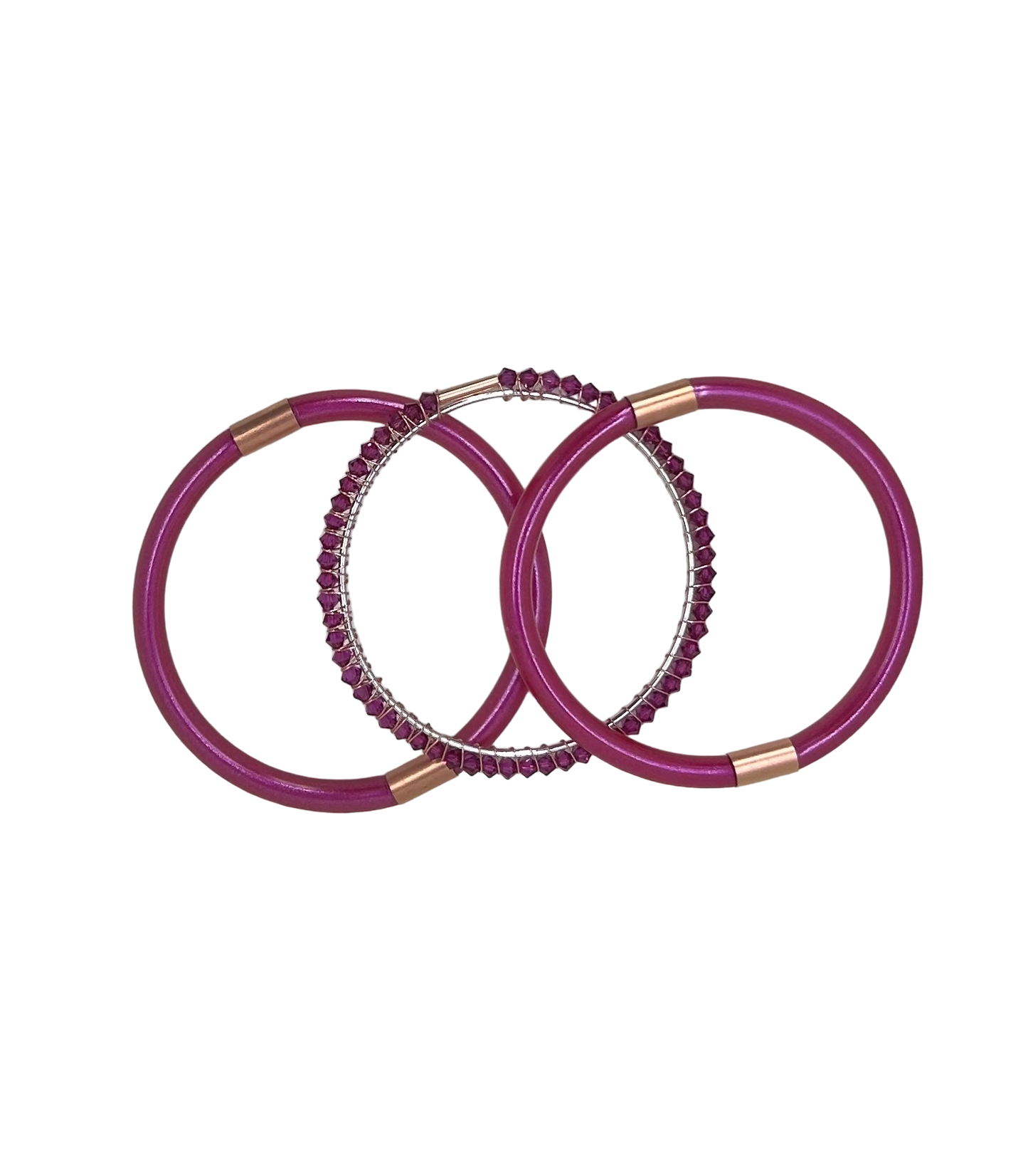 Inclusion Bangle Mini x Rock Candy Bangle in Magenta