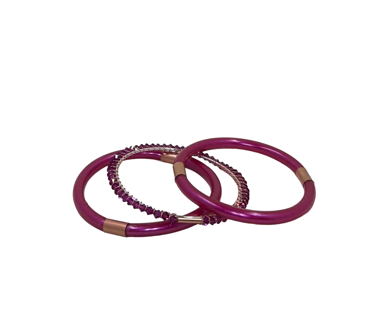 Inclusion Bangle Mini x Rock Candy Bangle in Magenta