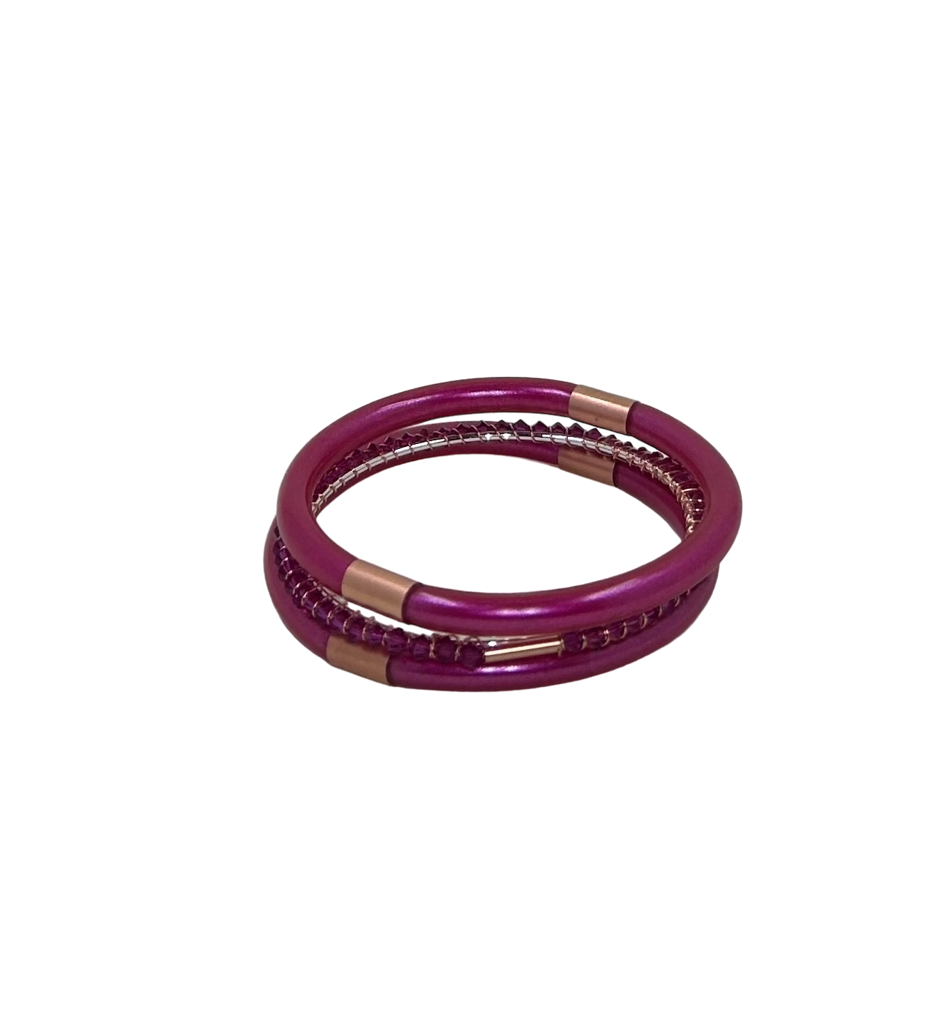 Inclusion Bangle Mini x Rock Candy Bangle in Magenta