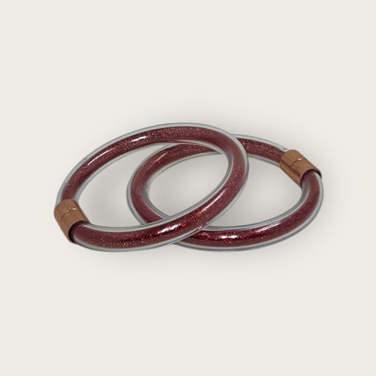 Shimmering Demi Inclusion Bangle Burgundy