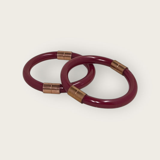 Inclusion Bangle Demi Burgundy